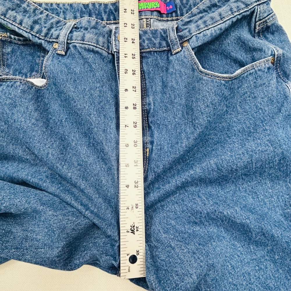 Vintage Y2k Empyre Tori Dragon Koi Jeans 14 Baggy Wide Leg Skate Streetwear 90s - Picture 11 of 14